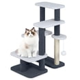thumbnail image 1 of Gymax 2-in-1 Cat Tree Tower Pet Steps w/ Scratching Posts Hanging Toy Ball Perch, 1 of 10
