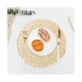 thumbnail image 2 of Placemat Heat-resistant Handmade Anti-scalding Reusable Hand-woven Straw Woven Cup Coaster Bowl Mat for Desk-18cm unique value, 2 of 2