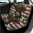 thumbnail image 3 of HUIACONG USA Cow Daisy Car Interior Accessory Kit, with Key Fob Keychain Strap, Compatible with Trucks Cars, 3 of 5