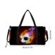 thumbnail image 3 of Contenedores de almacenamiento, minimalistas, bolso de viaje, deportivo, fitness, gran capacidad, bandolera de hombro, bolso de mano con estampado de dibujos animados de fútbol, bolso de viaje de poli, 3 of 6