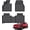solterra&bz4x|2023-2026|floor mats, variant on All Weather Floor Mats Fit for Subaru Solterra 2026 2025 2024 2023 Toyota bZ4X 2025 2024 & BZ 2026 TPE Rubber Liners Accessories All Season Guard Odorless Anti-Slip Floor Mats
