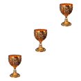 thumbnail image 1 of Bewildely Copa de vino exquisita Copa de vidrio en relieve para conocedores de vino Vasos sofisticados Calabaza dorada Type1 NO1, 1 of 1