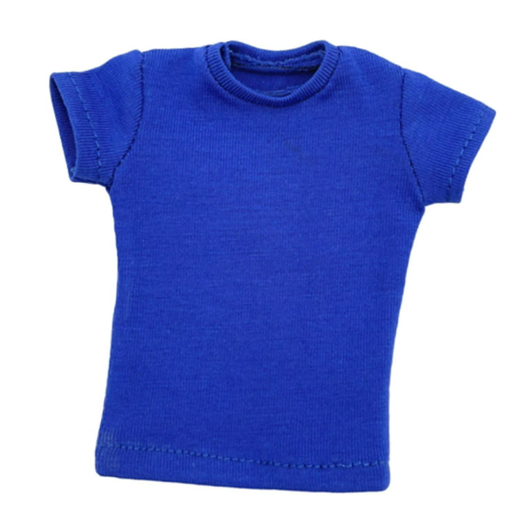 Fashion 1/6 Scale T Shirt Doll Clothes for 12 inch Female Figures Dress up  Accessory Blue 