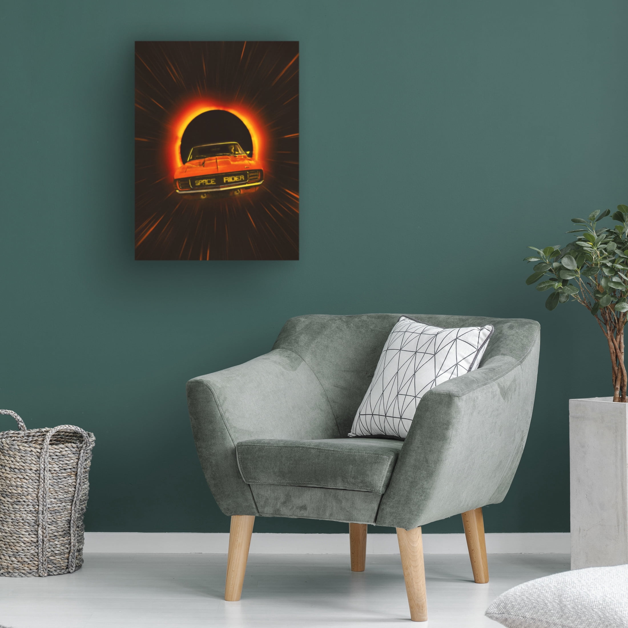 Trademark Fine Art Taudalpoi   The Space Rider Canvas Wall Art