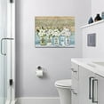thumbnail image 2 of Farmhouse Flower Bathroom Decor Wall Art Bathroom Pictures Wall Decor Just Breathe Canvas Painting Prints Artwork Home Decorations Framed for Bedroom 12inx16in, 2 of 6