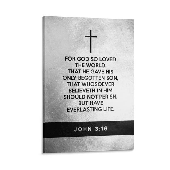 Bible Verses Charcoal Poster Jesus Christ (34) Canvas Wall Art Prints Poster Gifts Photo Picture Painting Posters Room Decor Home Decorative 08x12inch(20x30cm)