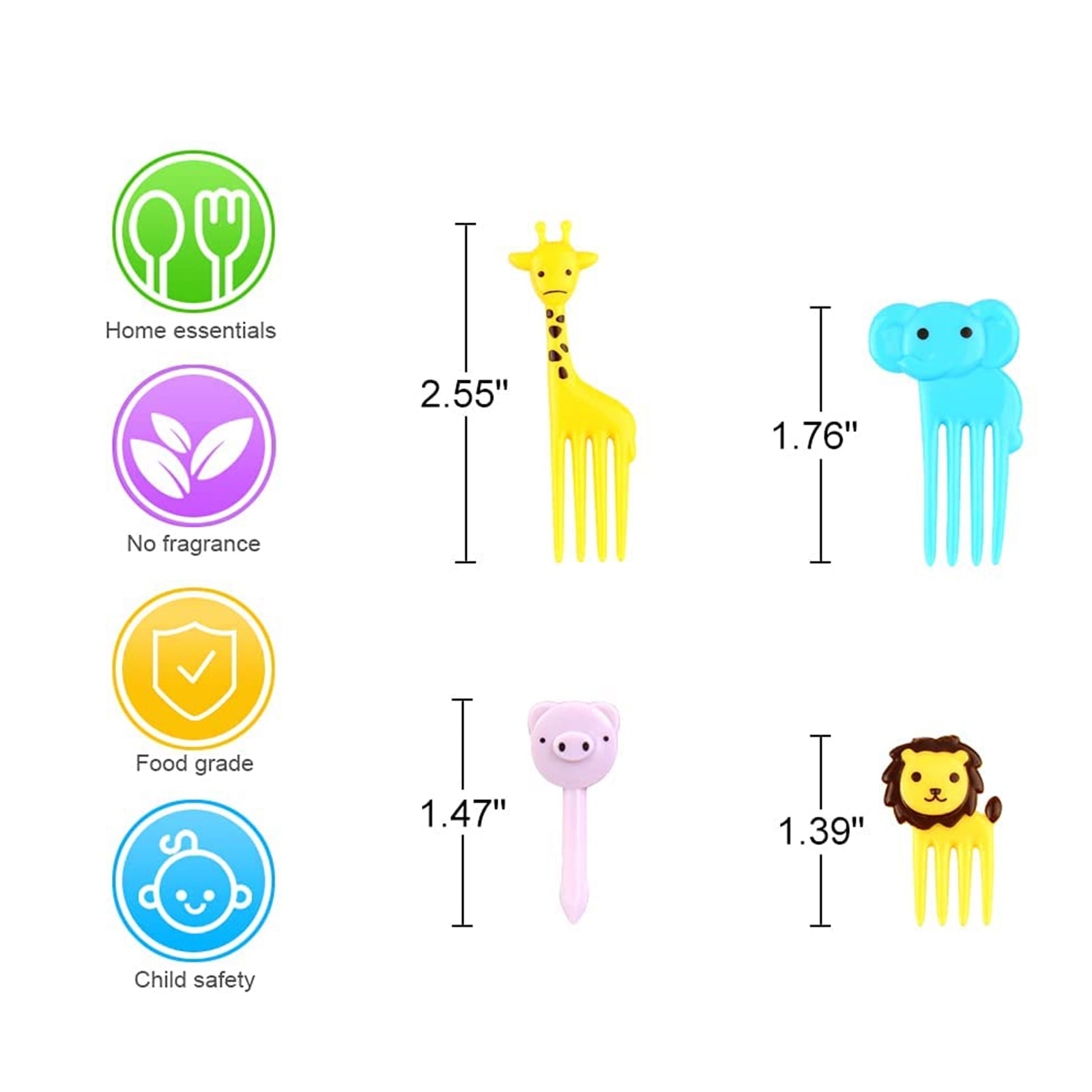 150PCS Animal Food Picks for Kids, Vicuna R Fun Kids Food Picks for Bento  Box Accessories, Reusable Toddler Fruit Toothpicks, Cute Kids Lunch