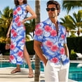 thumbnail image 4 of Yuyamidu Matching Hawaiian Outfits for Couples Floral Summer Dresses for Women 2026 Hawaiian Shirt for Men Button Up Shirt Plus Size Maxi Dress with Pockets Couple Outfits Matching Sets Men's S, 4 of 7