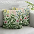 thumbnail image 3 of Nawypu  Christmas Flower Decorative Throw Pillow Covers Floral Pattern Xmas Couch Pillows Cases for Living Room Chair Flower Park, 3 of 5
