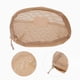 thumbnail image 3 of Ofertas Únicas 1 Pc Bolsa de Maquillaje de Malla de Mano de Poliéster Beige 8.27in, 3 of 5