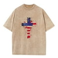thumbnail image 5 of Tnhcen Men's USA Flag Graphic 4th of July Tee Summer Novelty Soft Fabric Patriotic Short Sleeve Top S-2XL, 5 of 5
