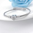 thumbnail image 4 of Pulsera inicial para mujeres y niñas, pulsera con 26 letras del alfabeto, pulseras con dijes de cable y corazón, regalos para ella, 4 of 5