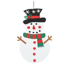 Felt Christmas Snowman Game Set Children DIY Wall Hanging Pendant Ornaments Decoration