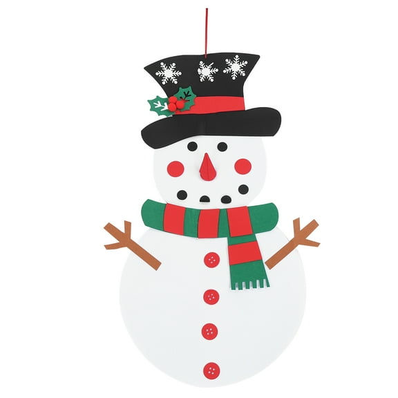 Felt Christmas Snowman Game Set Children DIY Wall Hanging Pendant Ornaments Decoration