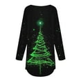 thumbnail image 5 of ZHYou Casual Soft V-Neck Christmas Festival Printed Long Sleeve Loose Fit Fall Winter Tops,Multicolor,3XL, 5 of 5