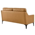 thumbnail image 3 of Modway Corland Modern Style Leather and Metal Loveseat in Tan, 3 of 8