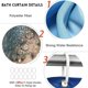 thumbnail image 5 of Juego de 4 cortinas de ducha navideñas, alfombra antideslizante, alfombrilla de baño y tapa de inodoro, decoración de baño con campanas y 12 ganchos, 5 of 7
