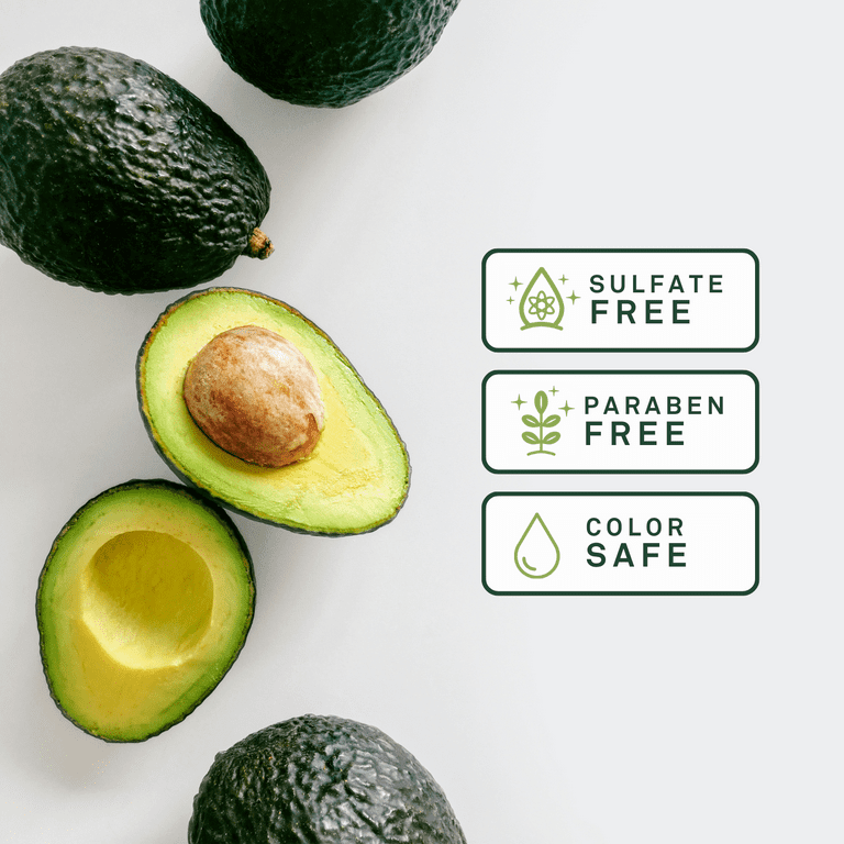 eva+avo Nutritive Hair Mask with Avocado Oil, Moisturizing for Dry & Damaged Hair, 8 fl oz