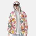 thumbnail image 3 of Fotbe Butterflies and Roses Men's Women's UPF 50+ Sun Protection Jacket Hooded Cooling Shirt with Pockets Hiking Outdoor Performance-Small, 3 of 8