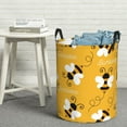 thumbnail image 5 of Goofa Cute Bee Butterfly Yelllow Printed Circular Hamper,Laundry Basket with Handles,Storage Baskets Foldable,Large Capacity Laundry Hamper-Medium, 5 of 8