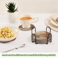 thumbnail image 6 of Haosy Set of 6 Drink Woven Coaster with Holder Heat Resistant Non-Slip Bar Coasters 4 Inches Moose Standing in Water, 6 of 7