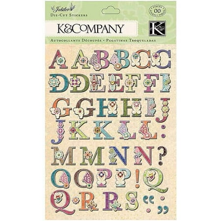 K & Company Jubilee Die-Cut Stickers, Alphabet