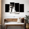thumbnail image 3 of Elephant Stock Christian Wall Art - Horizontal Multi Panel Canvas - Living Room Wall Decor - Religion And Spirituality Multi Panel - Black And Gray Decor - 52" x 32", 3 of 8