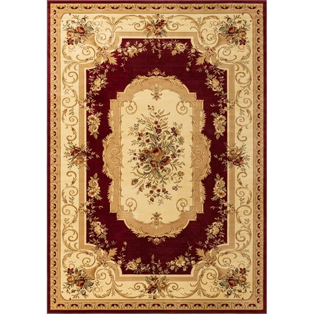 Unique Loom Versailles Medallion Motif Rug 10' x 14' Rectangle Burgundy/Ivory