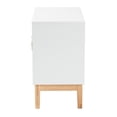 thumbnail image 4 of Pemberly Row White and Brown Wood and Gold Metal 2-Door Storage Cabinet, 4 of 10
