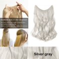 thumbnail image 2 of 20” Invisible Wire Hair Extensions Miracle Secret Fish Line Hairpieces Silky Straight Synthetic hair, 2 of 4