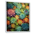 thumbnail image 2 of Designart "Succulent Mosaic Artistry" Floral & Botanical Floater Framed Wall Art Living Room, 2 of 7