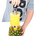 thumbnail image 1 of Descorazonador Cortador Rebanador De Piña De Acero Inoxidable Xtellar Color Negro, 1 of 3