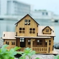thumbnail image 1 of Juguetes de construcción de madera 3D para niños, modelo de cabaña acogedora, casa de madera hecha a mano, juguetes educativos para niños, niñas, adultos, regalo de cumpleaños, 1 of 4