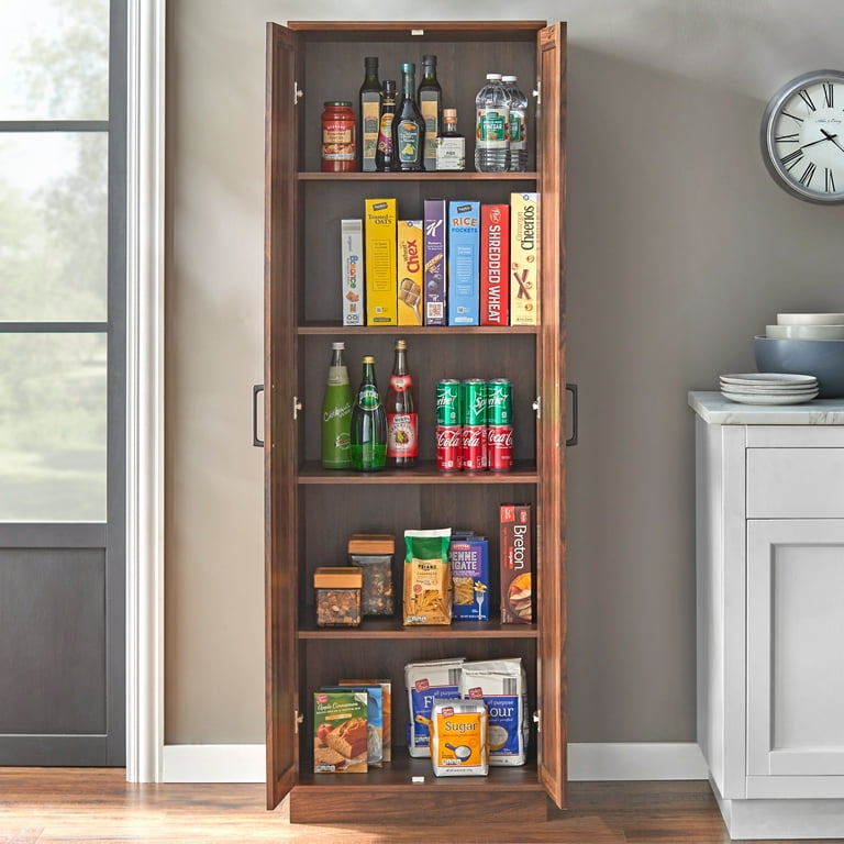 Simple Living Tanner Modern Farmhouse Pantry Cabinet Black Painted
