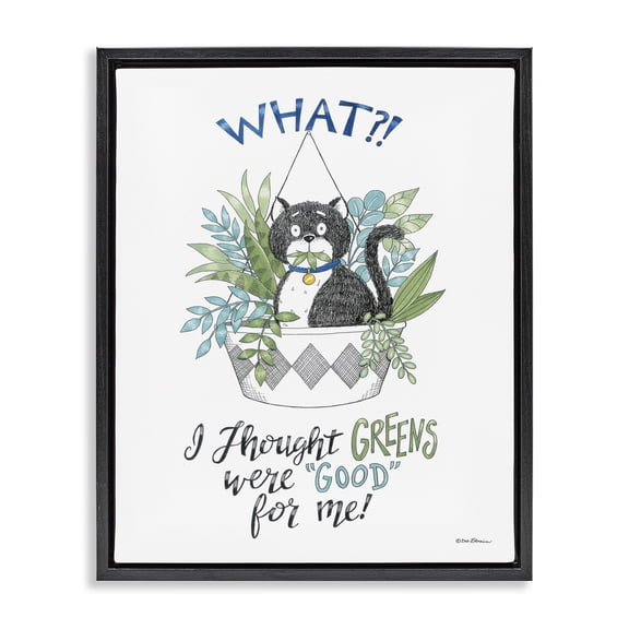Stupell Industries Contemporary Black Floating Frame Canvas Art, 17 x 21, by Deb Strain