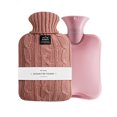 thumbnail image 1 of Bolsa de agua caliente de 1L con funda protectora de punto suave, bolsa de agua caliente para cuello y hombros, calentador de pies, 1 of 10