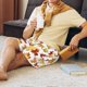 thumbnail image 5 of Balery Autumn Leaves 1 Pantalones cortos de pijama de punto de algodón para hombre con cinturilla y bolsillos-Large, 5 of 6