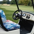thumbnail image 6 of Pzuqiu Firework Stars US Flag Golf Cart Backrest Bottom Seat Cover Fit Like a Glove, Non-Slip, Suitable for Outdoor, Fit for Club Car Precedent, 6 of 10