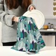 thumbnail image 5 of Coolnut Kitchen Dish & Tea Towel Green Leaves Reusable Cloths for Cooking and Drying Dishes for Home Kitchen Cleaning, 28x18in-1PC, 5 of 6