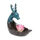 thumbnail image 2 of Quemador de incienso de reflujo, cascada, loto, ciervo, figura decorativa, regalo, incensario de cerámica Rosa, 2 of 9