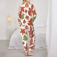 thumbnail image 5 of Disketp Pajamas Set Long Sleeve Sleepwear Womens Button Down Nightwear Pj Sets-Acorns And Autumn Leaves, 5 of 9