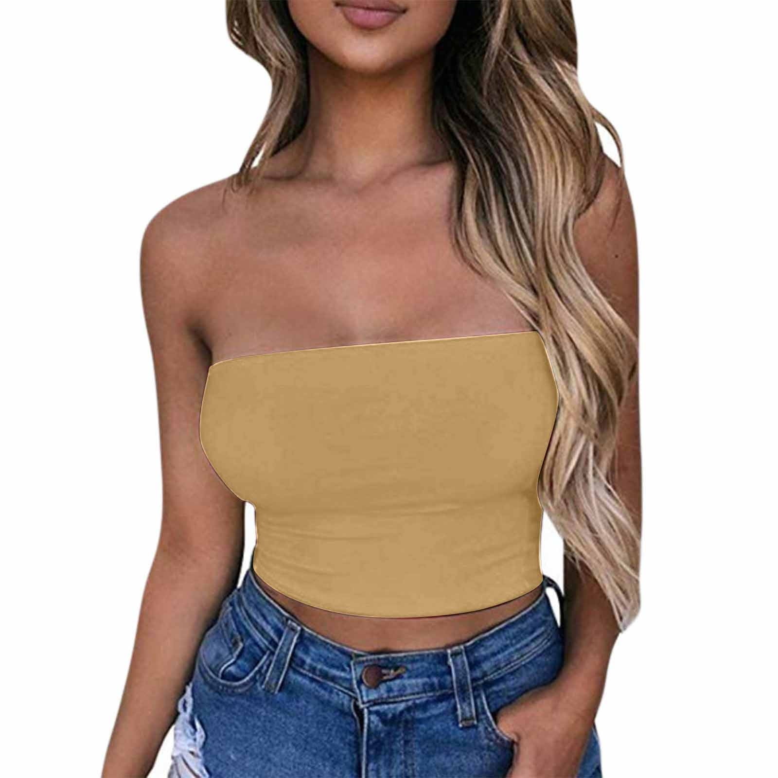Birdeem Tube Tops Womens Solid Color Sports Summer Fashion Casual