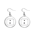 thumbnail image 1 of Símbolo de teclado de 8 Pendientes pendientes de plata colgantes joyas señora Unbranded M, 1 of 3