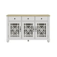 thumbnail image 3 of FESTIVO 55" Vintage Style Kitchen Buffet Sideboard Cabinet w/ Drawers - Grayish-white, 3 of 6