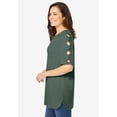 thumbnail image 2 of Woman Within Plus Size Cut-Out Sleeve Tunic, 2 of 6