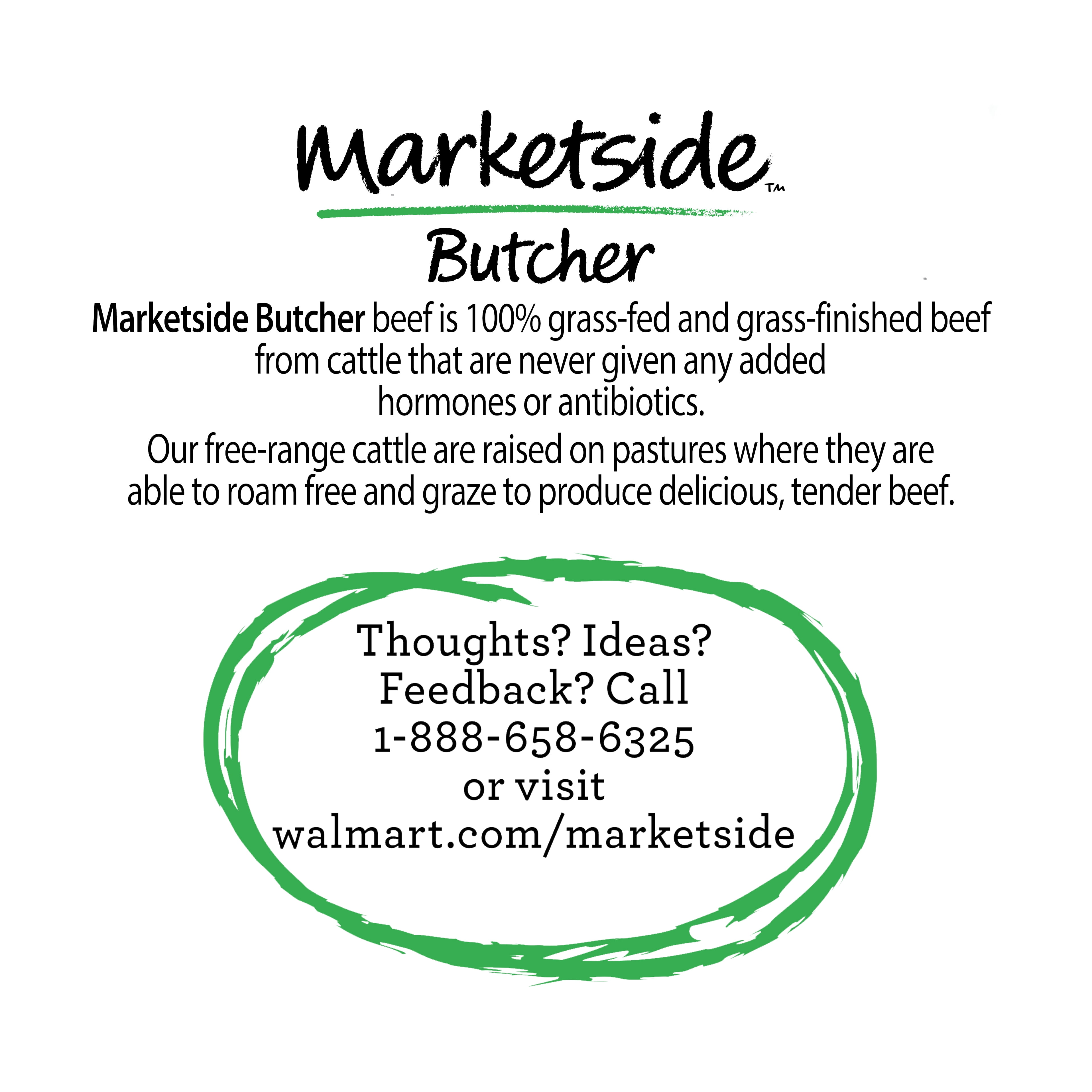 Marketside Butcher Organic Grass Fed 85 Lean 15 Fat Ground Beef 1 Lb Walmart Com Walmart Com