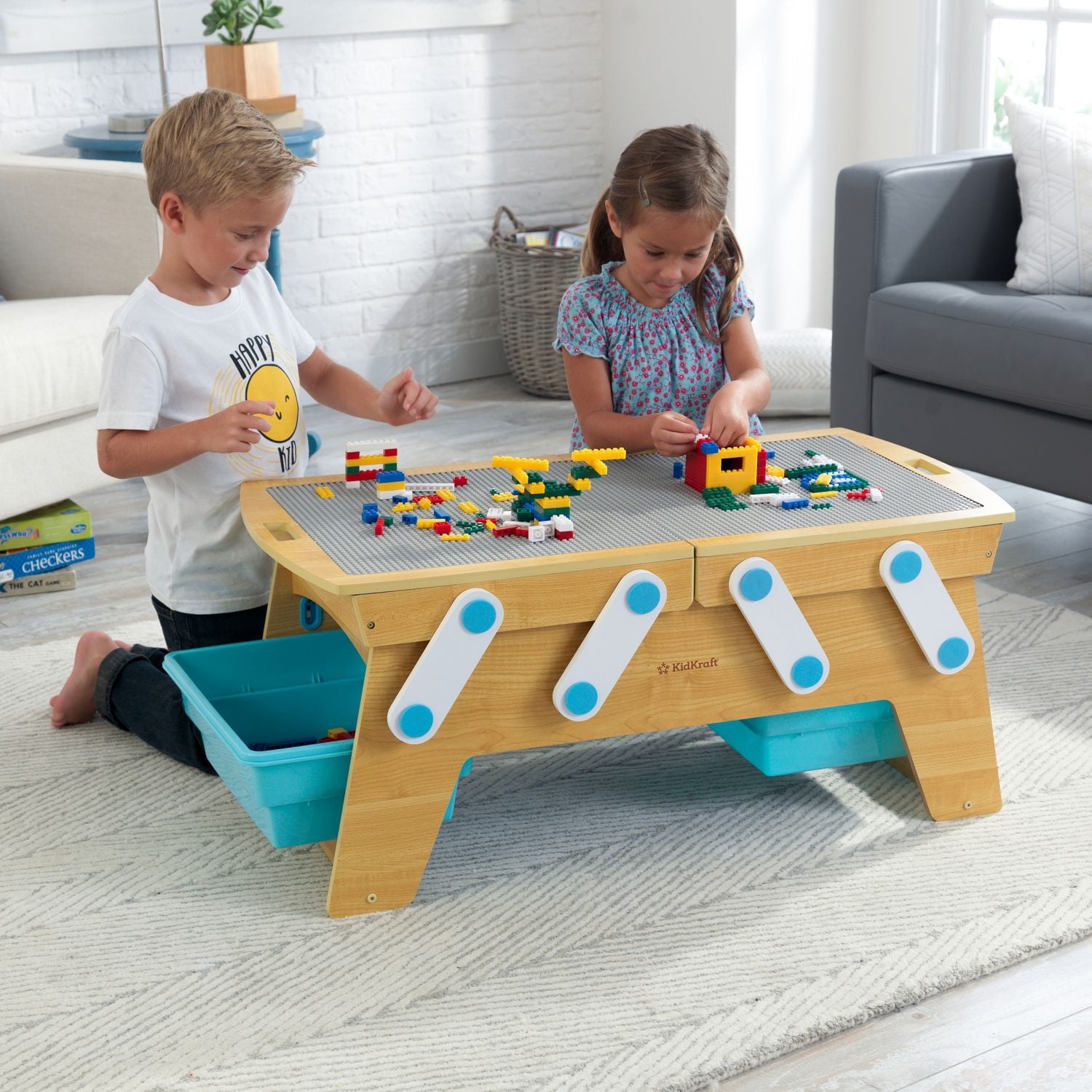 KidKraft Table Building Bricks Play N Store