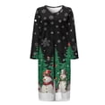 thumbnail image 3 of Yuyamidu Snowman Long Sleeve Bathrobe for Women Size XL Xmas Tree Zipper Front Robe Christmas Bath Spa Robes Female Mid-Calf Length Bath Gown Soft Dressing Gown, 3 of 7