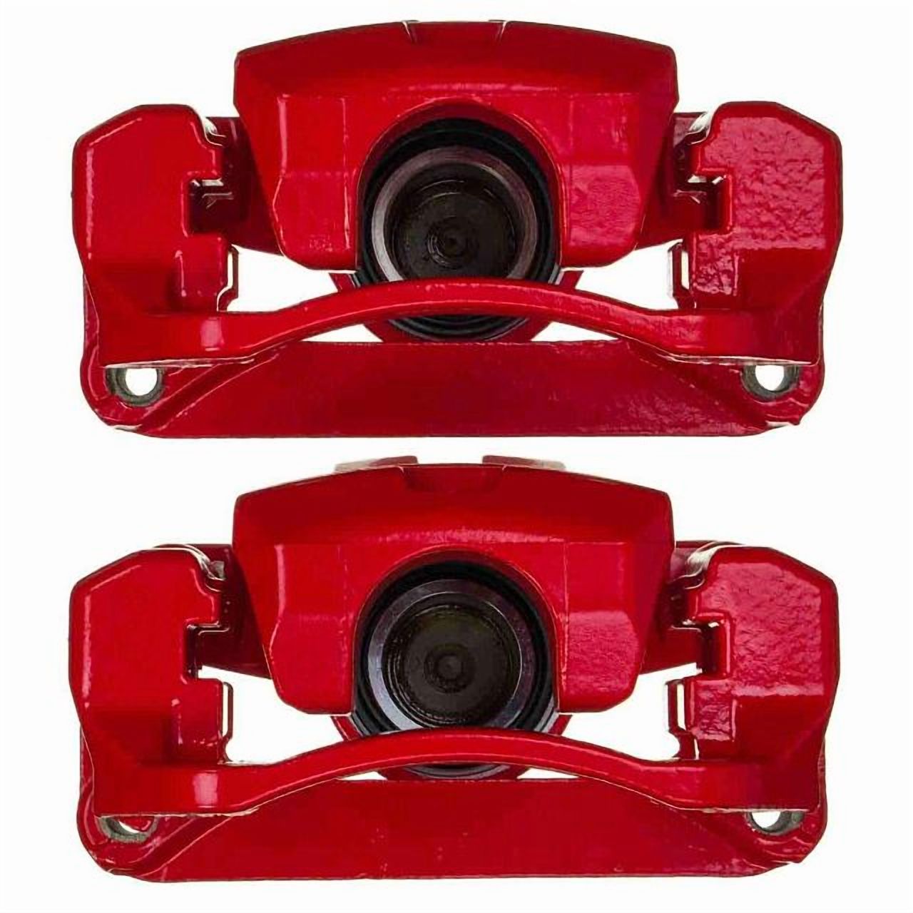 Power Stop Rear Pair of Red Powder Coated Calipers S6376