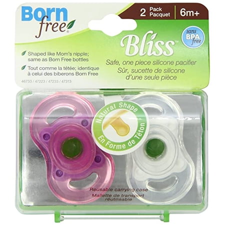 BPA-Free Bliss Natural Shape Pacifier, Pink, 6M+